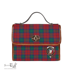 Scottish Canvas Bag Lindsay Clan Clan Tartan Waterproof Canvas Bag - Crest Classic Scottish Plaid Tartan Plaid