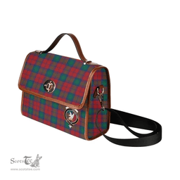 Scottish Canvas Bag Lindsay Clan Clan Tartan Waterproof Canvas Bag - Crest Classic Scottish Plaid Tartan Plaid