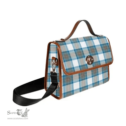 Scottish Canvas Bag Stewart Muted Blue Clan Tartan Waterproof Canvas Bag - Classic Scottish Plaid Tartan Plaid
