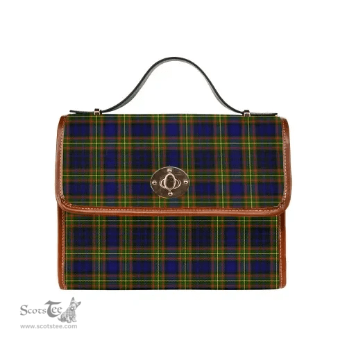 Scottish Canvas Bag Clelland Modern Clan Tartan Waterproof Canvas Bag - Classic Scottish Plaid Tartan Plaid