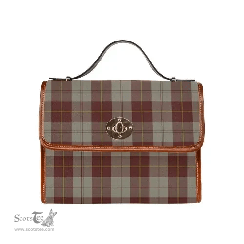 Scottish Canvas Bag Cunningham Burgundy Dancers Clan Tartan Waterproof Canvas Bag - Classic Scottish Plaid Tartan Plaid