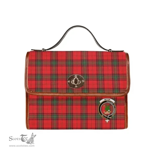 Scottish Canvas Bag Seton Clan Clan Tartan Waterproof Canvas Bag - Crest Classic Scottish Plaid Tartan Plaid