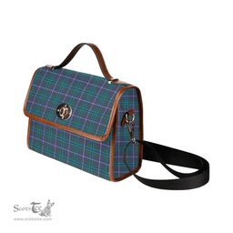 Scottish Canvas Bag Douglas Modern Clan Tartan Waterproof Canvas Bag - Classic Scottish Plaid Tartan Plaid