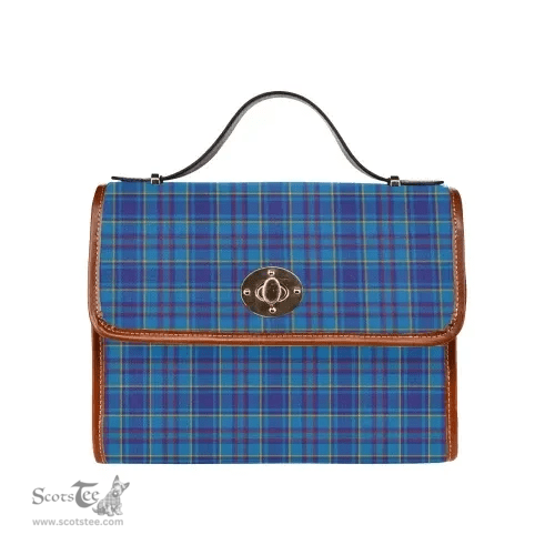 Scottish Canvas Bag Mercer Modern Clan Tartan Waterproof Canvas Bag - Classic Scottish Plaid Tartan Plaid