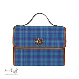 Scottish Canvas Bag Mercer Modern Clan Tartan Waterproof Canvas Bag - Classic Scottish Plaid Tartan Plaid