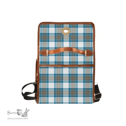 Scottish Canvas Bag Stewart Muted Blue Clan Tartan Waterproof Canvas Bag - Classic Scottish Plaid Tartan Plaid