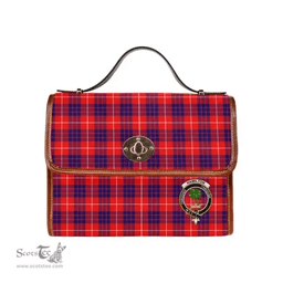 Scottish Canvas Bag Hamilton Clan Clan Tartan Waterproof Canvas Bag - Crest Classic Scottish Plaid Tartan Plaid