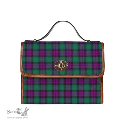 Scottish Canvas Bag MacArthur Milton Clan Tartan Waterproof Canvas Bag - Classic Scottish Plaid Tartan Plaid