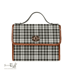 Scottish Canvas Bag Scott Black & White Ancient Clan Tartan Waterproof Canvas Bag - Classic Scottish Plaid Tartan Plaid