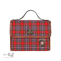 Scottish Canvas Bag MacFarlane Clan Clan Tartan Waterproof Canvas Bag - Crest Classic Scottish Plaid Tartan Plaid