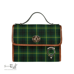 Scottish Canvas Bag MacArthur Clan Clan Tartan Waterproof Canvas Bag - Crest Classic Scottish Plaid Tartan Plaid