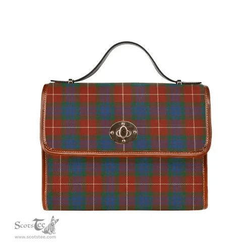 Scottish Canvas Bag Fraser Ancient Clan Tartan Waterproof Canvas Bag - Classic Scottish Plaid Tartan Plaid