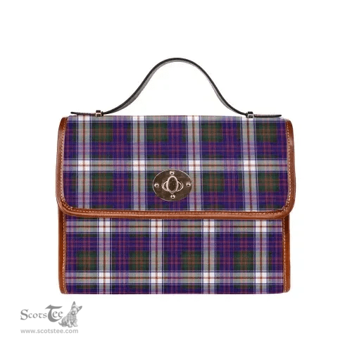 Scottish Canvas Bag MacDonald Dress Modern Clan Tartan Waterproof Canvas Bag - Classic Scottish Plaid Tartan Plaid