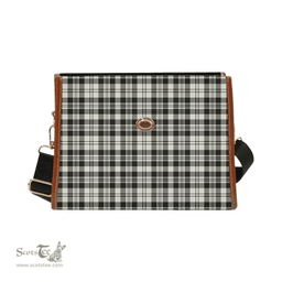 Scottish Canvas Bag Scott Black & White Ancient Clan Tartan Waterproof Canvas Bag - Classic Scottish Plaid Tartan Plaid