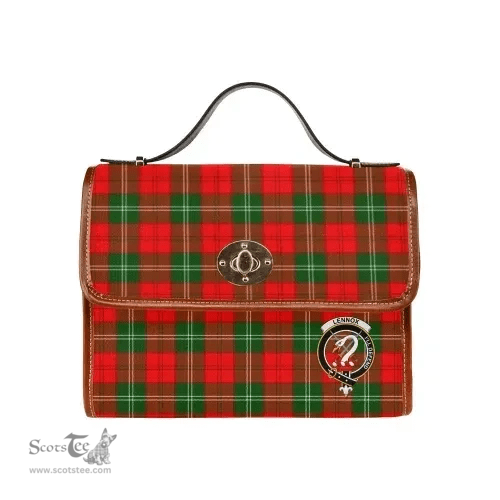 Scottish Canvas Bag Lennox Clan Clan Tartan Waterproof Canvas Bag - Crest Classic Scottish Plaid Tartan Plaid