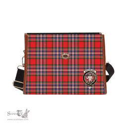 Scottish Canvas Bag MacFarlane Clan Clan Tartan Waterproof Canvas Bag - Crest Classic Scottish Plaid Tartan Plaid