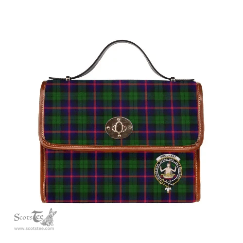 Scottish Canvas Bag Urquhart Clan Clan Tartan Waterproof Canvas Bag - Crest Classic Scottish Plaid Tartan Plaid