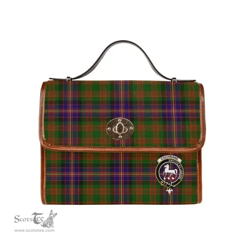 Scottish Canvas Bag Cochrane Clan Clan Tartan Waterproof Canvas Bag - Crest Classic Scottish Plaid Tartan Plaid