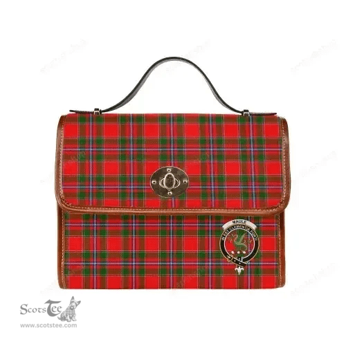 Scottish Canvas Bag Maule Clan Clan Tartan Waterproof Canvas Bag - Crest Classic Scottish Plaid Tartan Plaid