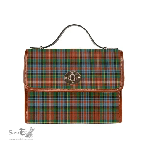 Scottish Canvas Bag Caledonia Ancient Clan Tartan Waterproof Canvas Bag - Classic Scottish Plaid Tartan Plaid