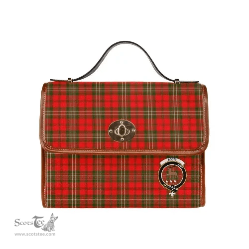 Scottish Canvas Bag Scott Clan Clan Tartan Waterproof Canvas Bag - Crest Classic Scottish Plaid Tartan Plaid