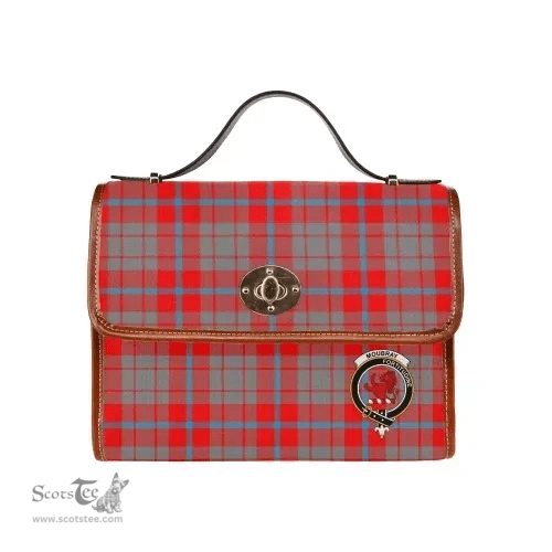 Scottish Canvas Bag Moubray Clan Clan Tartan Waterproof Canvas Bag - Crest Classic Scottish Plaid Tartan Plaid