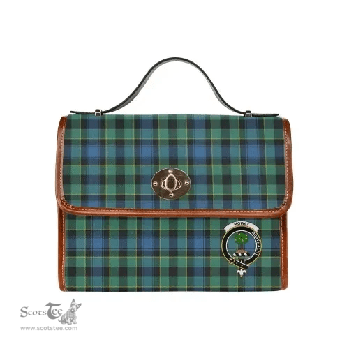 Scottish Canvas Bag Mowat (of Inglistoun) Clan Clan Tartan Waterproof Canvas Bag - Crest Classic Scottish Plaid Tartan Plaid