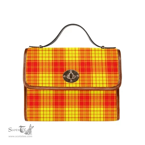 Scottish Canvas Bag MacMillan Clan Clan Tartan Waterproof Canvas Bag - Crest Classic Scottish Plaid Tartan Plaid