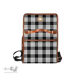 Scottish Canvas Bag MacFarlane Black & White Clan Tartan Waterproof Canvas Bag - Classic Scottish Plaid Tartan Plaid