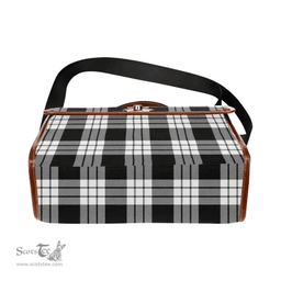Scottish Canvas Bag MacFarlane Black & White Clan Tartan Waterproof Canvas Bag - Classic Scottish Plaid Tartan Plaid