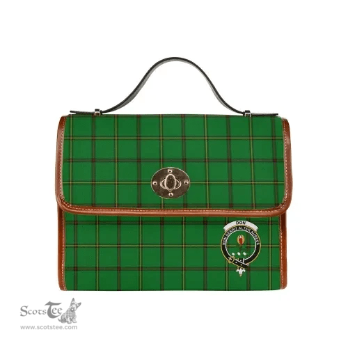 Scottish Canvas Bag Don Clan Clan Tartan Waterproof Canvas Bag - Crest Classic Scottish Plaid Tartan Plaid