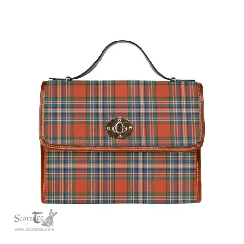 Scottish Canvas Bag MacFarlane Ancient Clan Tartan Waterproof Canvas Bag - Classic Scottish Plaid Tartan Plaid