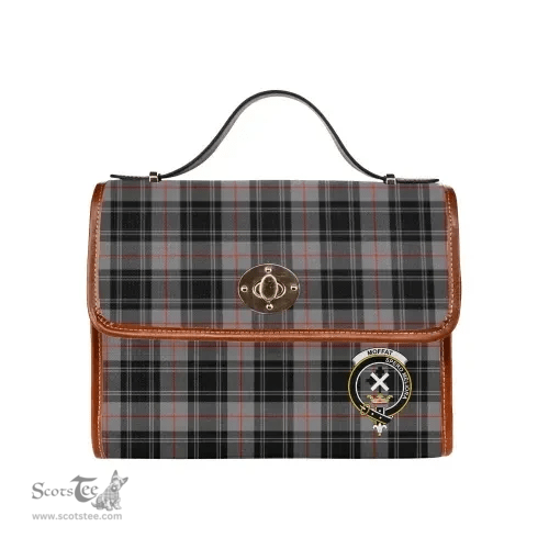 Scottish Canvas Bag Moffat Clan Clan Tartan Waterproof Canvas Bag - Crest Classic Scottish Plaid Tartan Plaid