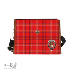 Scottish Canvas Bag Burnett Clan Clan Tartan Waterproof Canvas Bag - Crest Classic Scottish Plaid Tartan Plaid