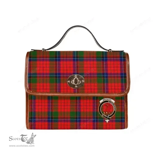 Scottish Canvas Bag MacNicol (of Scorrybreac) Clan Clan Tartan Waterproof Canvas Bag - Crest Classic Scottish Plaid Tartan Plaid