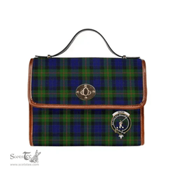 Scottish Canvas Bag Gunn Clan Clan Tartan Waterproof Canvas Bag - Crest Classic Scottish Plaid Tartan Plaid