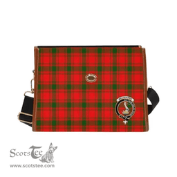 Scottish Canvas Bag MacQuarrie Clan Clan Tartan Waterproof Canvas Bag - Crest Classic Scottish Plaid Tartan Plaid
