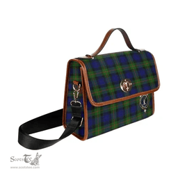 Scottish Canvas Bag Gunn Clan Clan Tartan Waterproof Canvas Bag - Crest Classic Scottish Plaid Tartan Plaid