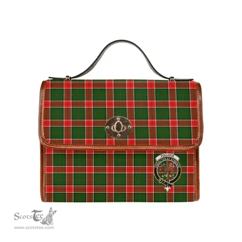 Scottish Canvas Bag Pollock Clan Clan Tartan Waterproof Canvas Bag - Crest Classic Scottish Plaid Tartan Plaid