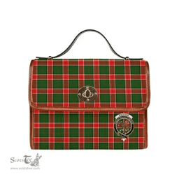 Scottish Canvas Bag Pollock Clan Clan Tartan Waterproof Canvas Bag - Crest Classic Scottish Plaid Tartan Plaid