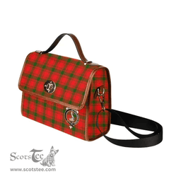 Scottish Canvas Bag MacQuarrie Clan Clan Tartan Waterproof Canvas Bag - Crest Classic Scottish Plaid Tartan Plaid