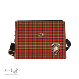 Scottish Canvas Bag Hepburn Clan Clan Tartan Waterproof Canvas Bag - Crest Classic Scottish Plaid Tartan Plaid