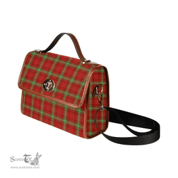 Scottish Canvas Bag Morrison Red Modern Clan Tartan Waterproof Canvas Bag - Classic Scottish Plaid Tartan Plaid