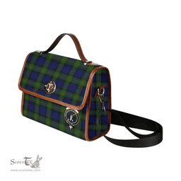 Scottish Canvas Bag Gunn Clan Clan Tartan Waterproof Canvas Bag - Crest Classic Scottish Plaid Tartan Plaid