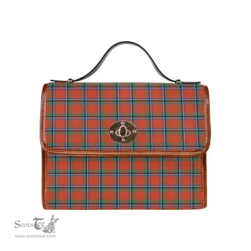 Scottish Canvas Bag Sinclair Ancient Clan Tartan Waterproof Canvas Bag - Classic Scottish Plaid Tartan Plaid