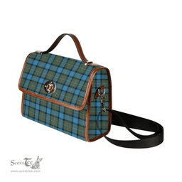 Scottish Canvas Bag Fergusson Ancient Clan Tartan Waterproof Canvas Bag - Classic Scottish Plaid Tartan Plaid