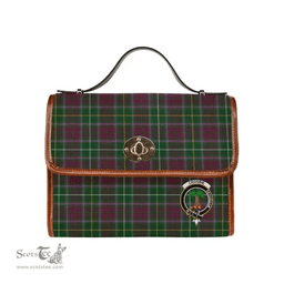 Scottish Canvas Bag Crosbie Clan Clan Tartan Waterproof Canvas Bag - Crest Classic Scottish Plaid Tartan Plaid