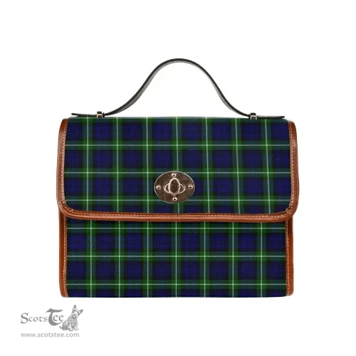 Scottish Canvas Bag Lamont Modern Clan Tartan Waterproof Canvas Bag - Classic Scottish Plaid Tartan Plaid