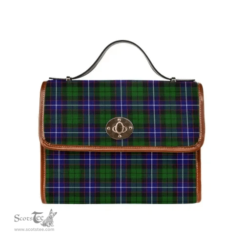 Scottish Canvas Bag Russell Modern Clan Tartan Waterproof Canvas Bag - Classic Scottish Plaid Tartan Plaid