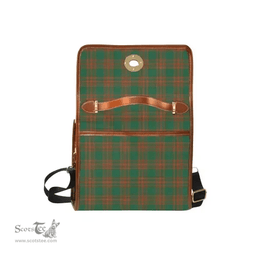 Scottish Canvas Bag Menzies Green Ancient Clan Tartan Waterproof Canvas Bag - Classic Scottish Plaid Tartan Plaid